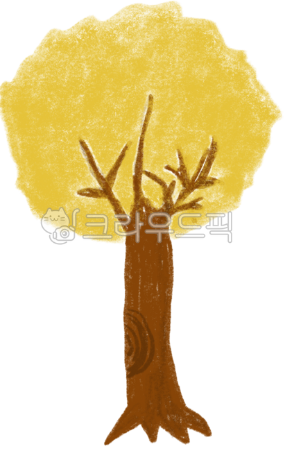 ginkgo tree,crayon drawing,tree,autumn tree,autumn