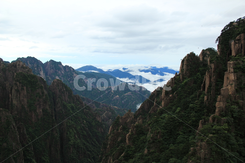 황산,중국황산,산,등산,절벽