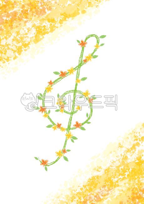 note,deco,Nukki,cute,spring,music,advertisement,season,flower border,decoration,vine,music symbol,musicalsymbols,border,treble clef,Decoration material,sticker,banner,label,flower,cuteness,illustration,frame