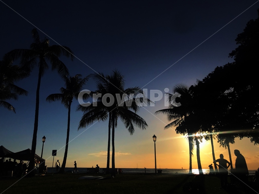 sunset,석양,노을,waikikibeach,저녁노을
