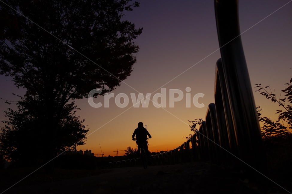 silhouette,실루엣,nature,자연,사람,person,인간,human,outdoors,옥외,sky,하늘,sunset,일몰,redsky,붉은하늘,자전거,인물실루엣,사람실루엣,character silhouette,human silhouette