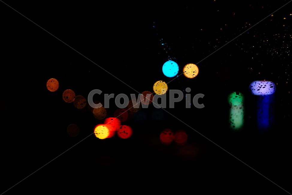 sash,rainy night,bokeh,fire,dreamy