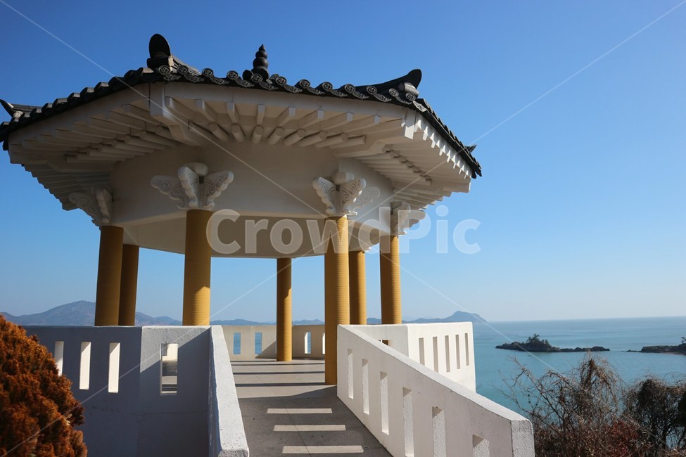 풍경,정자,바다,배경,맑음