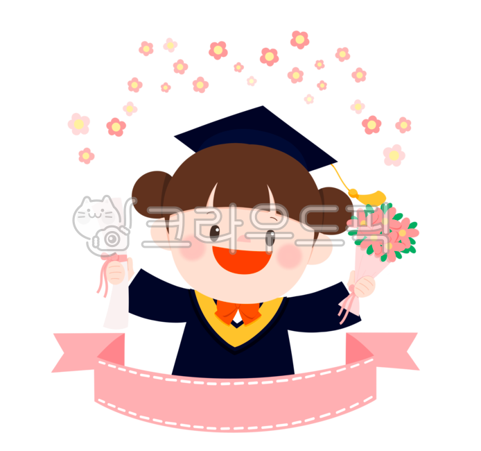 졸업,수료,유치원졸업,어린이집졸업,수료식,졸업식,여자아이,소녀,꽃가루,꽃,벚,벚꽃가루,축하,꽃다발