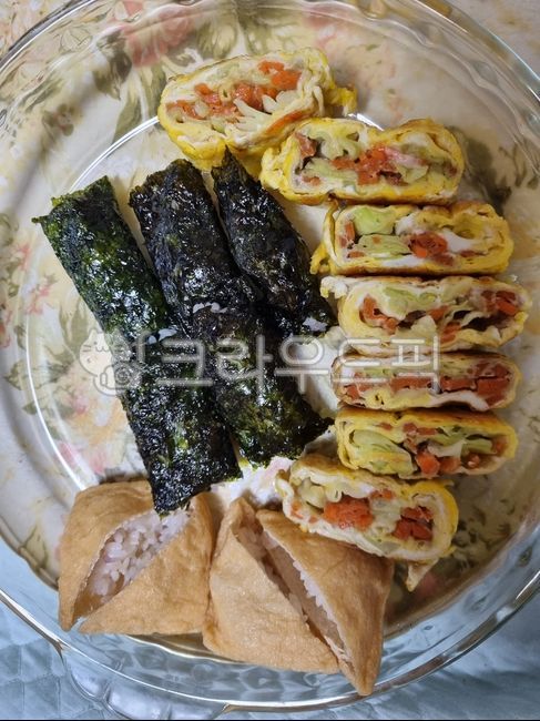 food,음식,김밥,유부초밥,계란말이