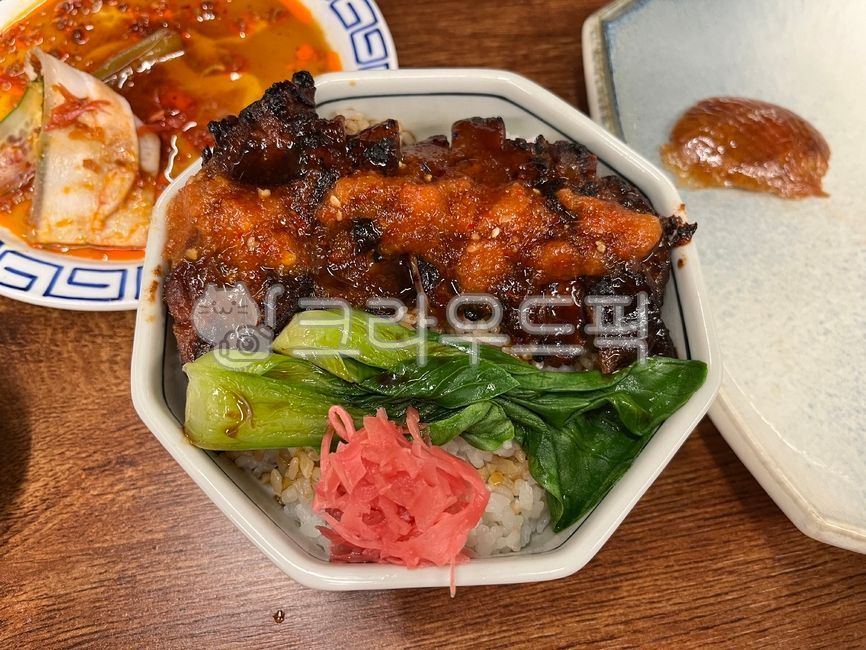 차슈덮밥, 중국음식, 요리, 청경채, chasyu, 사진,이미지,일러스트,캘리그라피 - Mimi jang작가