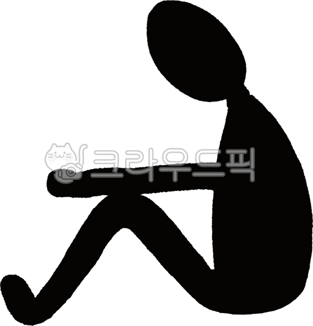 슬픔,실루엣,인물,검정,생각,쉼,고민,우울,실망,앉아있는사람,사람,앉아있는,실연,일러스트,그림,요소,감정,패턴,그림자,쉬는모습,앉아서고민하는,벽에기댄,나무에기대어쉬는