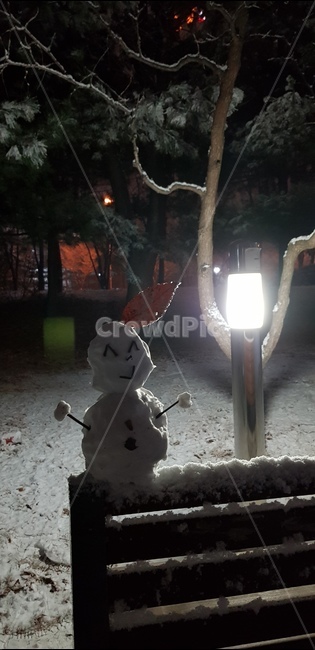 겨울,벤치,눈사람,가로등,풍경,겨울,계절,winter,season