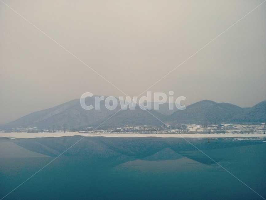 북한강,겨울,풍경,눈,산수,한국