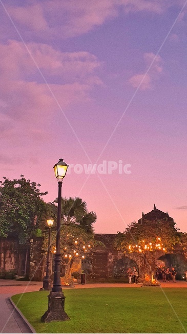 풍경,하늘,가로수,나무,보라색,구름,저녁,불빛,sky,lamp,색깔,색상,색채,색감,color sense,color sensitivity,feeling of color