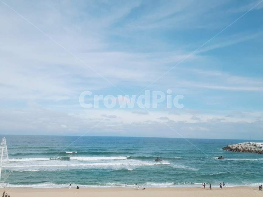 water,outdoors,물,sea,바다,ocean,nature,자연,shoreline,해안선,푸른하늘,하늘,해변
