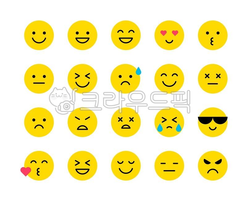 이모지,이모티콘,아이콘,세트,​​컬렉션,얼굴,미소,행복,슬픈,사랑,웃음,울음,놀란,멋진,선글라스,하트,땀,화난,표정,감정,캐릭터,아바타,소셜미디어,앱,웹,인터페이스,ui,ux,디지털,커뮤니케이션,채팅,벡터,일러스트레이션,그래픽,디자인,미니멀리스트,단순한,귀여운,만화