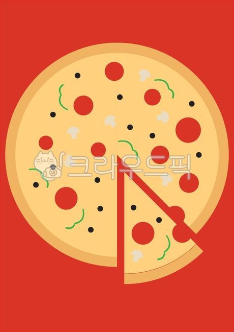 피자,음식,패스트푸드,일러스트,요리,식품,치즈