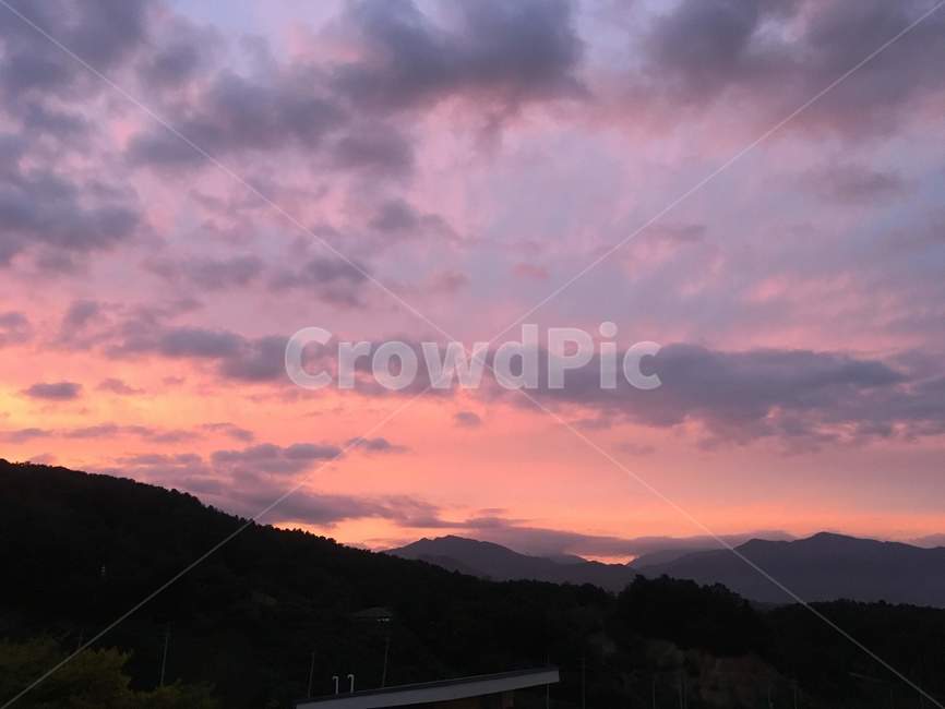 하늘,풍경,장관,노을,붉은,자연,일몰,태풍전야,자연,풍경,nature,landscape,outdoors,옥외