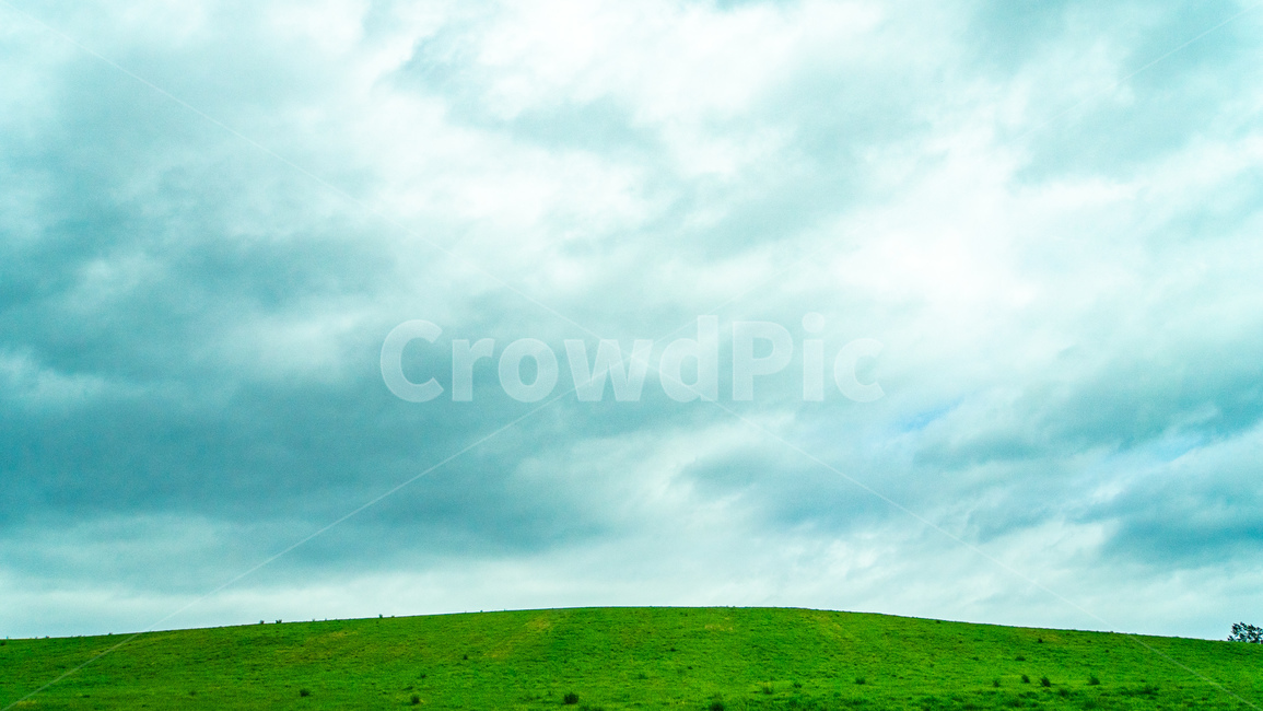 하늘,구름,언덕,초원,여름,풀밭,일본,배경,자연,nature,grassland,목초지,field,들,야외,잔디,북해도,홋카이도