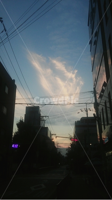 하늘,구름,노을,전선,cloud