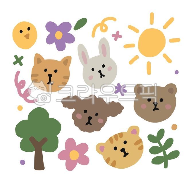 동물,동물친구들,토끼,고양이,푸들,곰,곰돌이,호랑이,아이콘,단순한,심플,미니멀,배경,백그라운드,그래픽배경,텍스타일,모양,일러스트,디자인소스,그래픽소스,귀여운,웹디자인,손그림,낙서,백터,소스,다이어리,꾸미기,편집디자인,그래픽,graphics