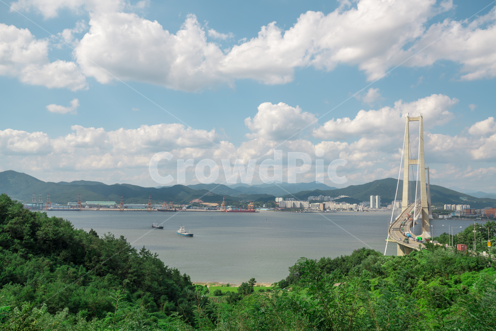 이순신대교,대교,랜드마크,바다,풍경,자연,풍경,nature,landscape,한국자연풍경,한국자연경관,korea nature landscape,water,물,outdoors,옥외,land,땅,weather,날씨,sea,ocean,대양