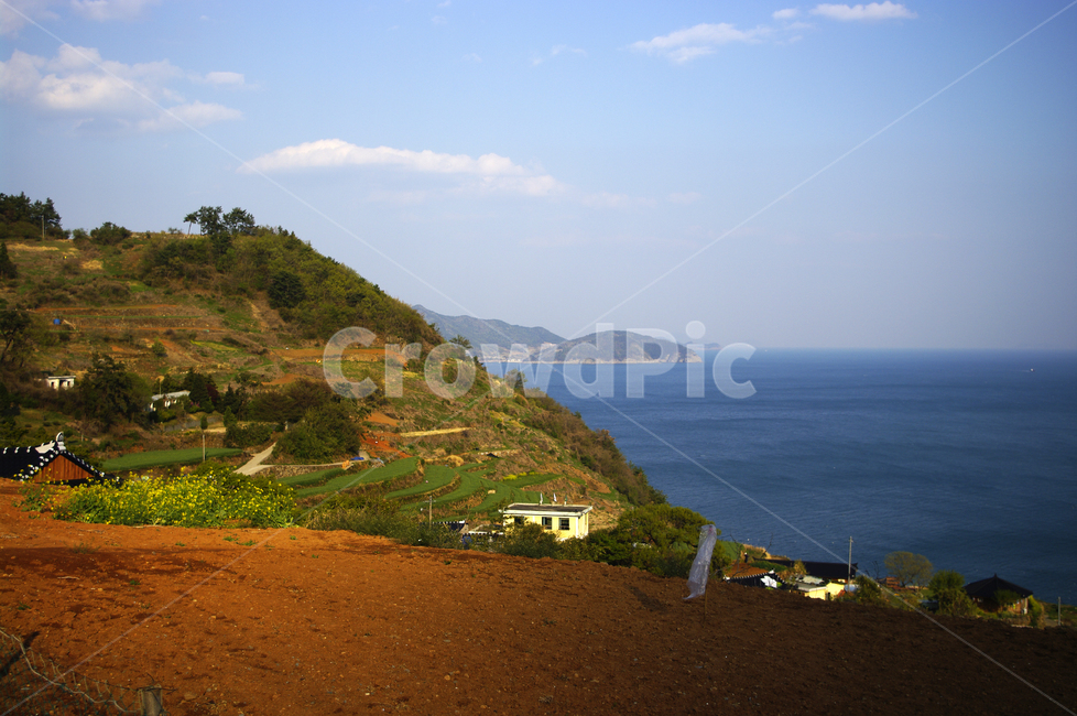 남해,다랑이마을,다랑이,풍경,나무,바다,논,하늘,구름,자연,풍경,nature,landscape,land,땅,outdoors,옥외,shoreline,해안선,water,물,sea,ocean,대양,coast,연안