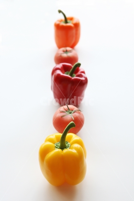nutrient,yellow,tomato,vegetable,Orange,white,four,eat,diet,cooking,group,vertical photo,green,health,food,pimento,Red,paprika,White,Vivid,fresh,colorful,object