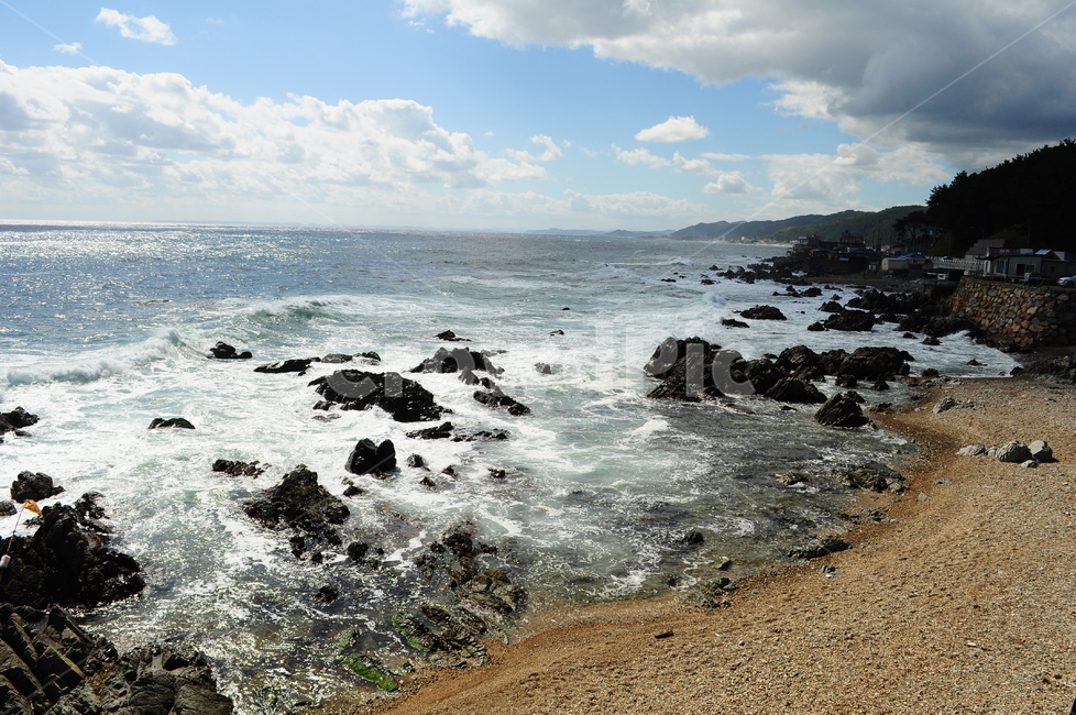 바다,파도,하늘,구름,수평선,동해바다,바위,아침,자연,풍경,nature,landscape,promontory,곶,ocean,대양,water,물,outdoors,옥외,sea