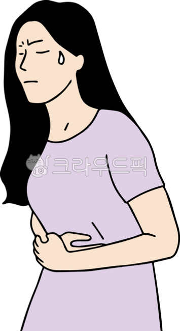 복통,통증,생리통,소화불량,여성,배아픔,질환,속쓰림,통증일러스트,장염