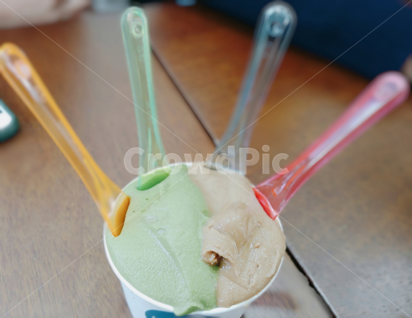 디저트,후식,아이스크림,점심,dessert,녹차맛,커피맛,컵