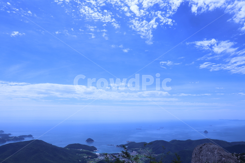 정상,푸른,하늘,봉우리,구름,바다,bluesky