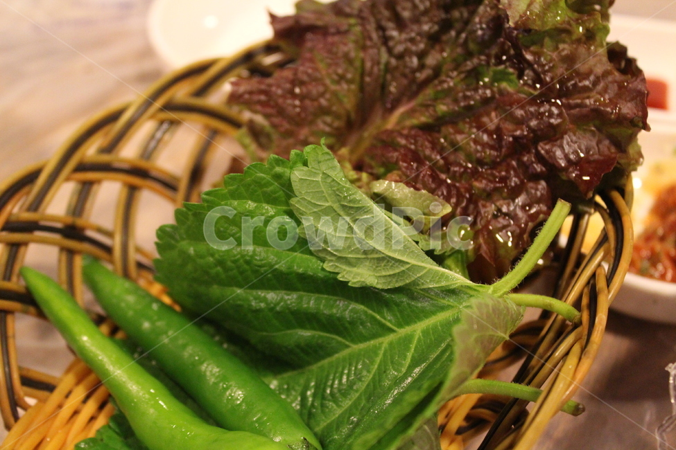 상추,고추,쌈,사이드메뉴,깻잎