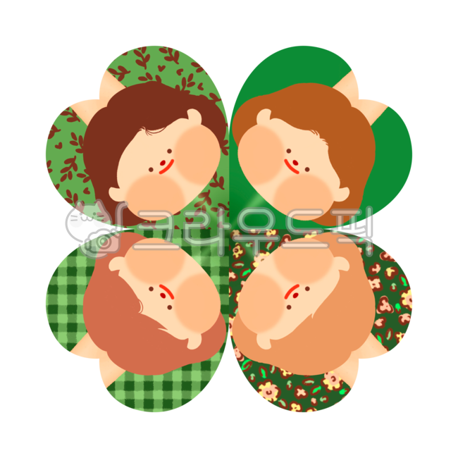 four leaf clover,Cheering,luck,stationery design,clover,pattern,go for it,good luck,heart,smile,character,petal,i love you,children,happiness,collaboration,cheer up,Go for it,illustration,Emotion,together,love you