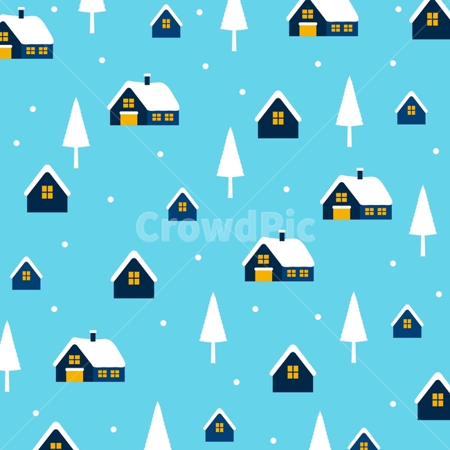 집,건물,나무,패턴,겨울,문양,겨울,계절,winter,season,그래픽,일러스트레이션,graphic,illustration,텍스처,질감,패턴,texture,pattern