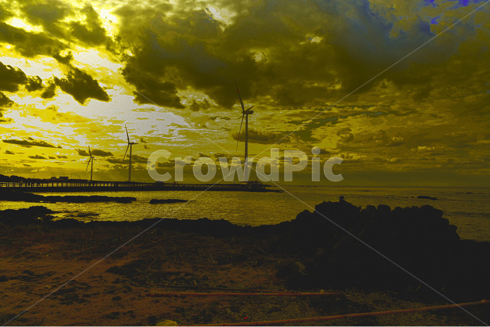 제주도,일몰,풍력발전기,신창풍차해안도로,해안도로,자연,풍경,nature,landscape