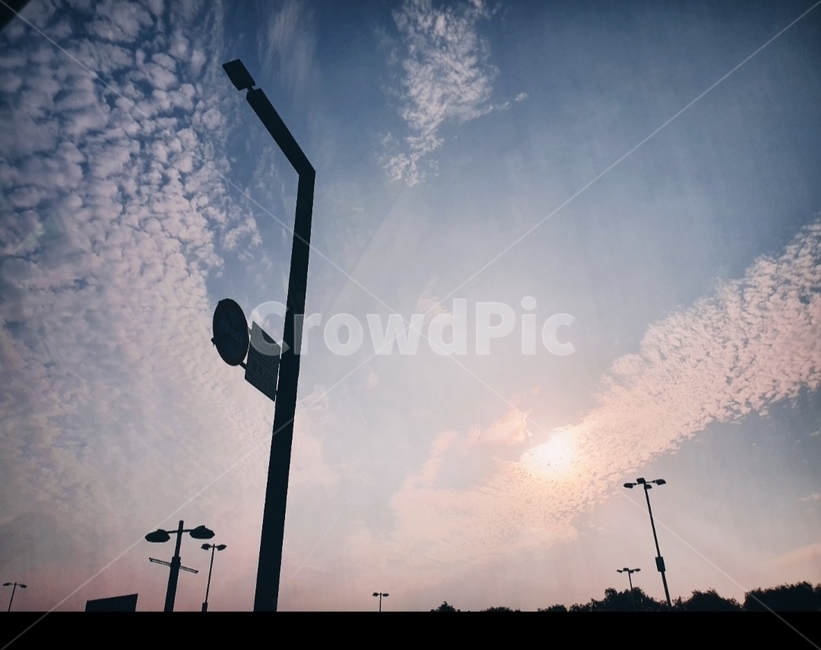 구름,하늘,전봇대,가로등,sky,자연,풍경,감성,경치,노을