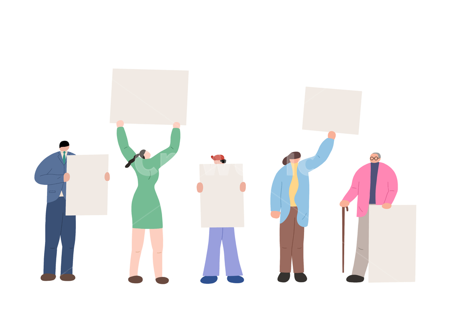 시위,항의,반대,찬성,남자,여자,노인,학생,남녀노소,저항,행사,민중,군중,시민,1인시위,집회,부조리,사회,사회문제,문제인식,문화,민주주의,반대시위,데모,비정규직,분노,혁명,탄핵,국민,언론,human,인간,person,사람,법,대중,문제,의견,참여,서있는,그래픽,일러스트레이션,graphic,illustration