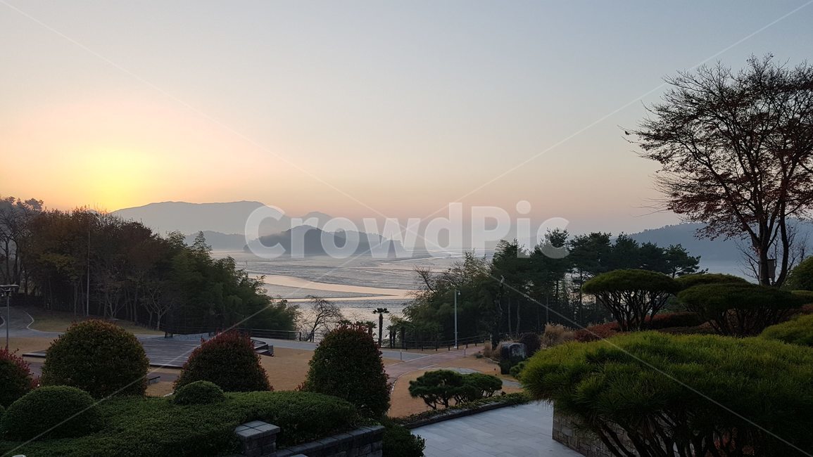 아침,일출,바다,물안개,정원,사천,morning,sunrese,sea,waterfog,garden,outdoors