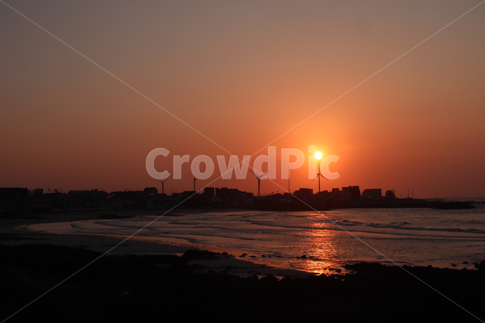제주도,월정리,바다,풍경,노을,제주도,jeju,jeju island,실루엣,그림자,silhouette,shadow,nature,자연,outdoors,옥외