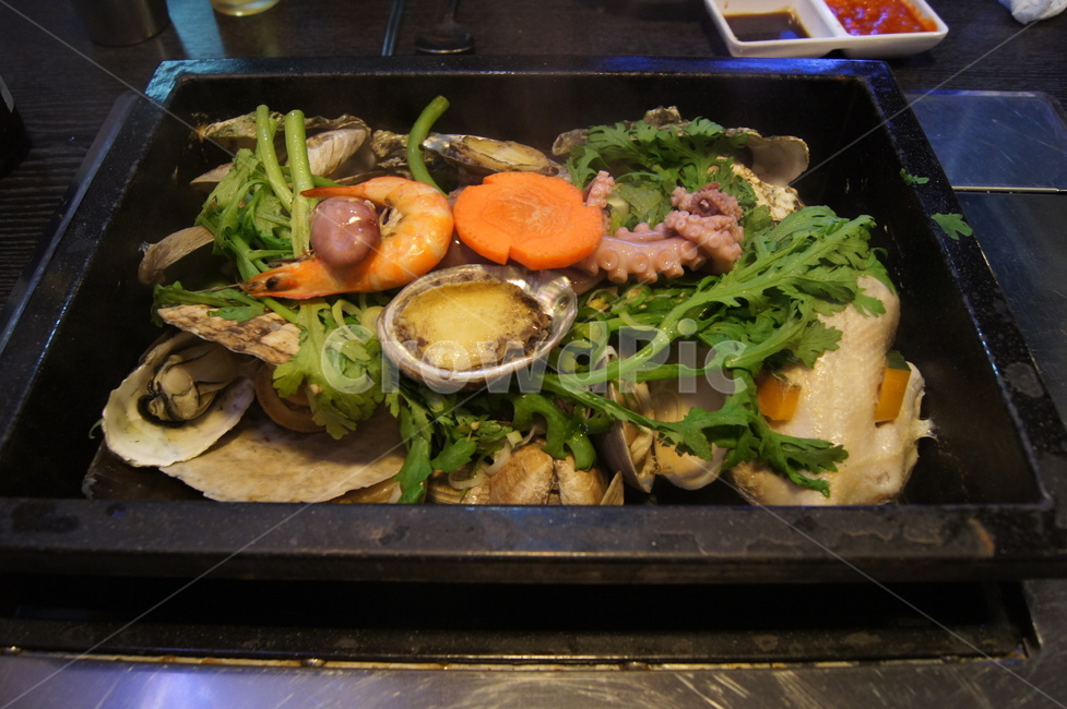 조개찜,조개,음식,해산물,전복,새우