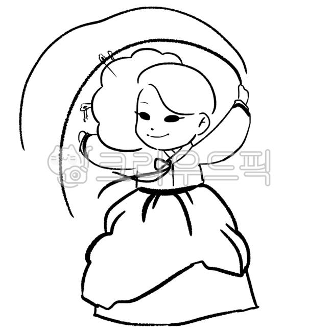 한복,기녀,기생,전통,춤,풍류,해어화,캐락터,인물,선화,일러스트,여자,예쁜
