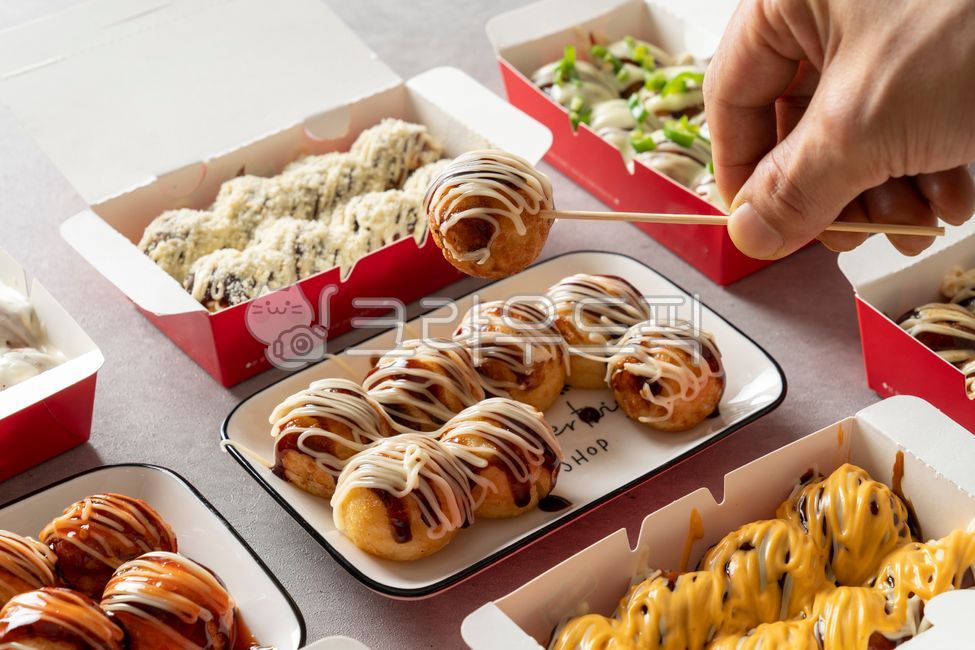 Japanese food,snack,onion,cream cheese,Cheongyang pepper,cream,food,cheese,Wasabi,Takoyaki,tartar