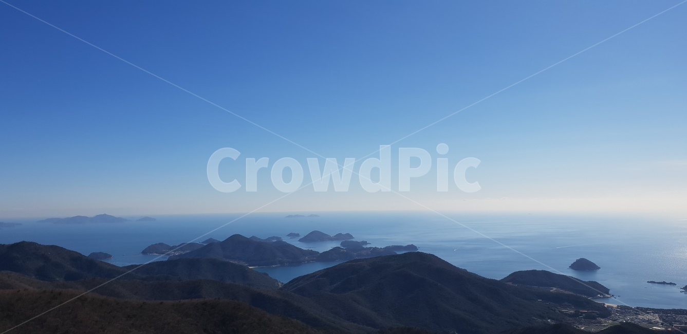 바다,풍경,하늘,남해,sea,겨울바다,수평선,푸른하늘,자연,풍경,nature,landscape,mountain range,산맥,mountain,산,outdoors,옥외