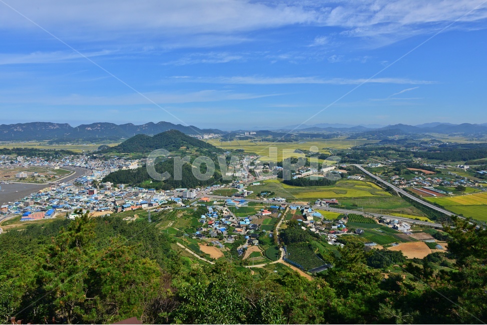 panoramic,파노라마,outdoors,옥외,nature,자연,landscape,경치,scenery,풍경,field,들,영광,대덕산,한시랑들판,물돌이,법성포,법성포구,농업,농사,경작,바다,자연,풍경,nature,landscape