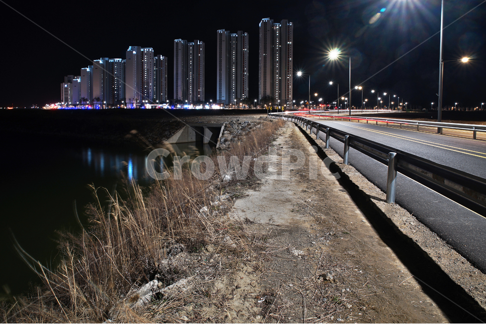 68공구유수지,송도,송도신도시,인천,아파트,건설,도로,야경,야경,밤,풍경,nightscape,night,landscape