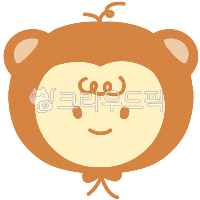 캐릭터,곰,원숭이,귀여움,동물,브라운