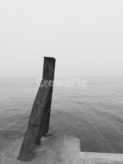 마라도,흑백,선착장,바다,철,흑백,모노톤,monochrome,black and white