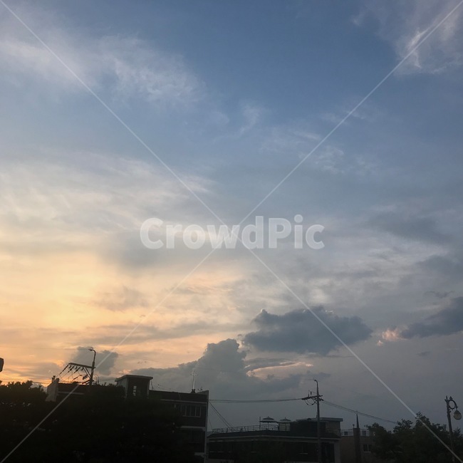 저녁,노을,해질녘,분위기,구름,자연,풍경,nature,landscape,outdoors,옥외
