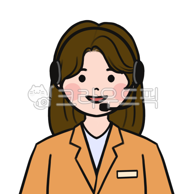 상담원, 전화상담원, 전화, 상담사, 서비스센터, 사진,이미지,일러스트,캘리그라피 - liadoo작가
