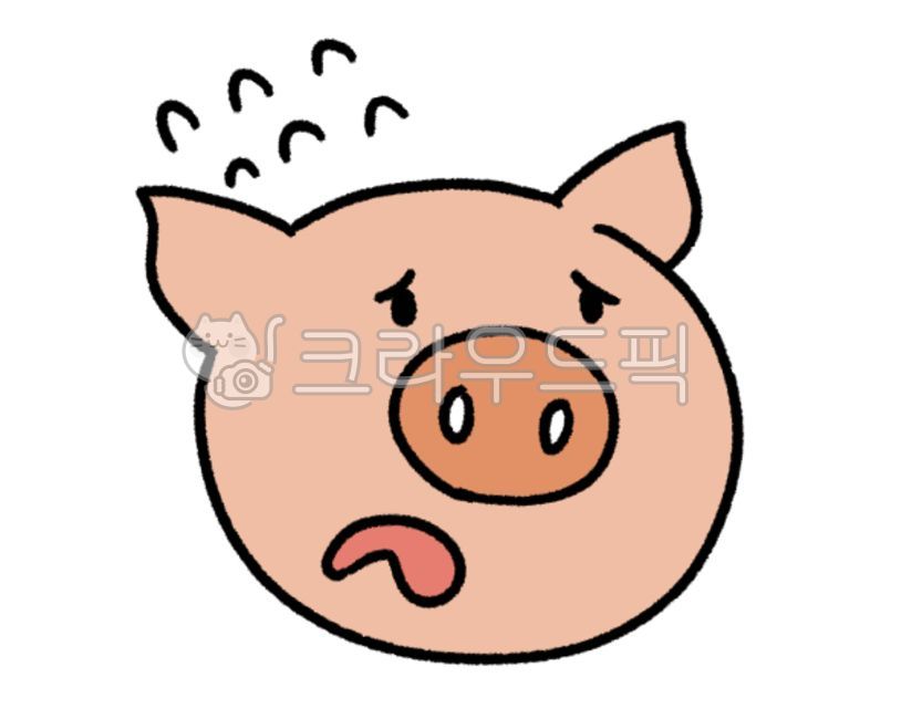 expression,Nukki,baby pig,Embarrassment,pig,face,emotion,painting,illustration,three brothers,obfuscation