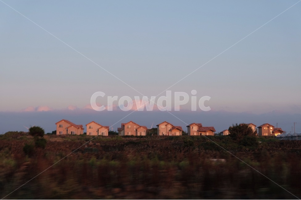 제주도,하늘,노을,해질녘,펜션,도로,드라이브,자연,풍경,nature,landscape,제주도,jeju,jeju island,outdoors,옥외,building,건물