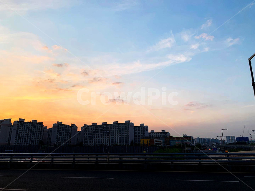 노을,풍경,하늘,석양,저녁,도시,도심