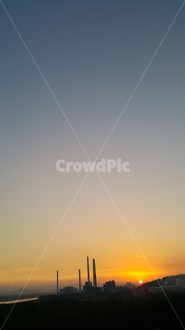 노을,파랑,하늘,서해,산,공단,sunset,sky,blue,mountain,자연,풍경,nature,landscape,outdoors,옥외